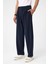Lacivert Yüksel Bel Relax Fit Pileli Erkek Pantolon 1