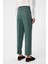 Yeşil 100% Keten Italyan Kesim Erkek Pantolon 4