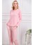 Kadın Giyim Pamuklu & Modal Çizgi Detaylı Pijama Takımı 5