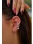 Üzeri Yuvarlak,kalp ve Baget Taşları Olan Damla Model Sallantılı Uçlu Earcuff 3