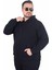 Büyük Beden Unisex Kapüşonlu 3ip Sweat 11701 Lacıvert 2
