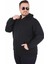 Büyük Beden Unisex Kapüşonlu 3ip Sweat 11701 Siyah 7