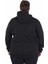 Büyük Beden Unisex Kapüşonlu 3ip Sweat 11701 Siyah 8
