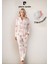 Kadın Giyim Kutulu Modal & Pamuk Çiçek Desenli Gömlek Pijama Takımı 1