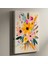 Sıcak Renkler Çiçek Buketi Soyut Tablo 1