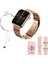 Kadın Akıllı Saat 38MM 2.2 Inç Pembe Ios ve Android Uyumlu Bileklik Hediyeli 1