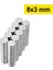 100 Adet 8X3MM Yuvarlak Neodyum Mıknatıs Güçlü Nikel Kaplamalı Kaliteli Dayanıklı Magnet 1