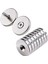 10 Adet 25X10/5X5,5 mm Neodyum Mıknatıs Havşa Delikli Magnet Vida Atılabilir N35 Nikel Paslanmaz 1