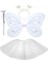Beyaz Kelebek Kostümü - Beyaz Kelebek Kostüm Aksesuar Seti 4 Parça - Lisinya 1