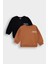 Erkek Bebek Bisiklet Yaka Baskılı İçi Yumuşak Tüylü 2'li Sweatshirt F0955A525AU 1