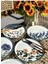 Flower Garden 6 Parça Karma Pasta Takımı Çiçek Desenli Seramik 20 cm Tabaklar 7