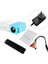Okul Sezonu Çok Fonksiyonlu Sınıf Mini Projektör LED Mini Kablosuz 1080P Hd Projektör Au Fişi, Blue-White (Yurt Dışından) 3