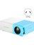 Okul Sezonu Çok Fonksiyonlu Sınıf Mini Projektör LED Mini Kablosuz 1080P Hd Projektör Au Fişi, Blue-White (Yurt Dışından) 5