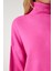 Balıkçı Yaka Oversize Triko Kazak LBV0011 Pembe 4