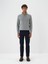 Erkek Lacivert Pamuk Dokulu Slim Fit Pantolon 1