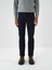 Erkek Lacivert Pamuk Dokulu Slim Fit Pantolon 2