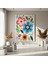 Neşeli Çiçek Desenli Modern Sanat Tablosu 4