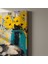 Uyuyan Kedi ve Sarı Çiçekler Tablosu 5