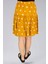 Sarı Viskon Kumaş Papatya Çiçekli Midi Boy Şort Etek 3