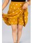 Sarı Viskon Kumaş Papatya Çiçekli Midi Boy Şort Etek 5
