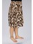 Viskon Kumaş Animal Print Midi Boy Şort Etek 2