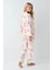 Kadın Desenli Modal Sabahlık & Pijama Takımı Kutulu Set 5