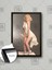 Uçuşan Etekli Beyaz Elbise Marilyn Monroe Efsane Sarışın Çerçeveli Dikey Kanvas Tablo 1