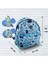 Dino Mavi Erkek Çocuk Sırt Çantası Yumuşak Destekli ve Büzgülü Bölmeli Tasarım 5