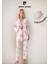 Kadın Desenli Modal Sabahlık & Pijama Takımı Kutulu Set 1