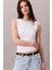 Kadın Regular Kalıp Nervürlü T-Shirt - Beyaz 1