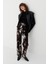 Wide Leg Desenli Denim Kahverengi 2