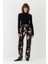 Wide Leg Desenli Denim Kahverengi 3