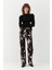 Wide Leg Desenli Denim Kahverengi 4