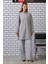 Uzun Rahat Kesim Sweatshirt Gri Melanj 2