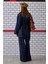 Pile Detaylı Denim Pantolon Mavi 2