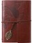 Vintage Yaprak Motifli Pu Deri Defter – 80 Sayfa Çizgisiz Günlük, 14.5X10.5 Cm, Yaprak Şeklinde Metal Kapatmalı Retro Ajanda & Not Defteri, Seyahat Defteri, Travel Journal 1