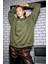 Nakışlı Sweatshirt Yosun Yeşili 1