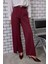 Yırtmaç Detaylı Pantolon Bordo 1
