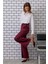 Yırtmaç Detaylı Pantolon Bordo 2