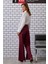 Yırtmaç Detaylı Pantolon Bordo 5