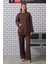 Ribanalı Rahat Kesim Sweatshirt Acı Kahve 1