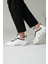 Drew Model Hakiki Deri El Yapımı Erkek Beyaz Siyah Rugan Sneakers Ayakkabı 8