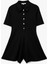 Slim Fit Kısa Kollu Yarım Düğme Detaylı Polo Yaka Mini Şort Tulum 1