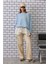 Nakışlı Sweatshirt Bebe Mavi 3