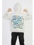 Erkek Kapşonlu Grafiti Yazılı Sweatshirt 3