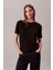 Kadın Regular Kalıp Supima Pamuklu T-Shirt - Siyah 1