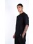 Erkek Kısa Kollu Siyah Renkli , Minimal Baskılı Modelli, Pamuklu Regular Kalıp T-Shirt 2