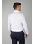 Erkek Uzun Kollu Regular Fit Haki Dikişli Beyaz Gömlek GMOKS252137_D01 2