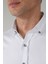 Erkek Uzun Kollu Regular Fit Haki Dikişli Beyaz Gömlek GMOKS252137_D01 3