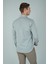 Uzun Kollu Regular Fit Yeşil Çizgili Erkek Pamuk Gömlek GMEKS252032_E47 2